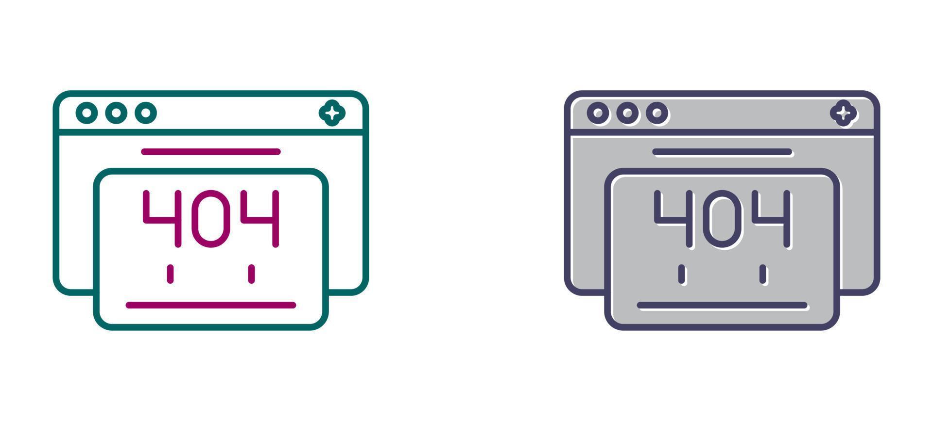 404 Error Vector Icon