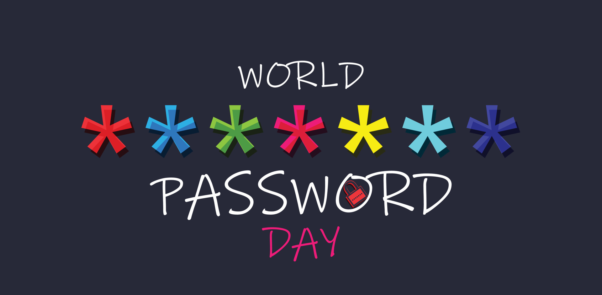 World password Day. Template for background, banner, card, poster