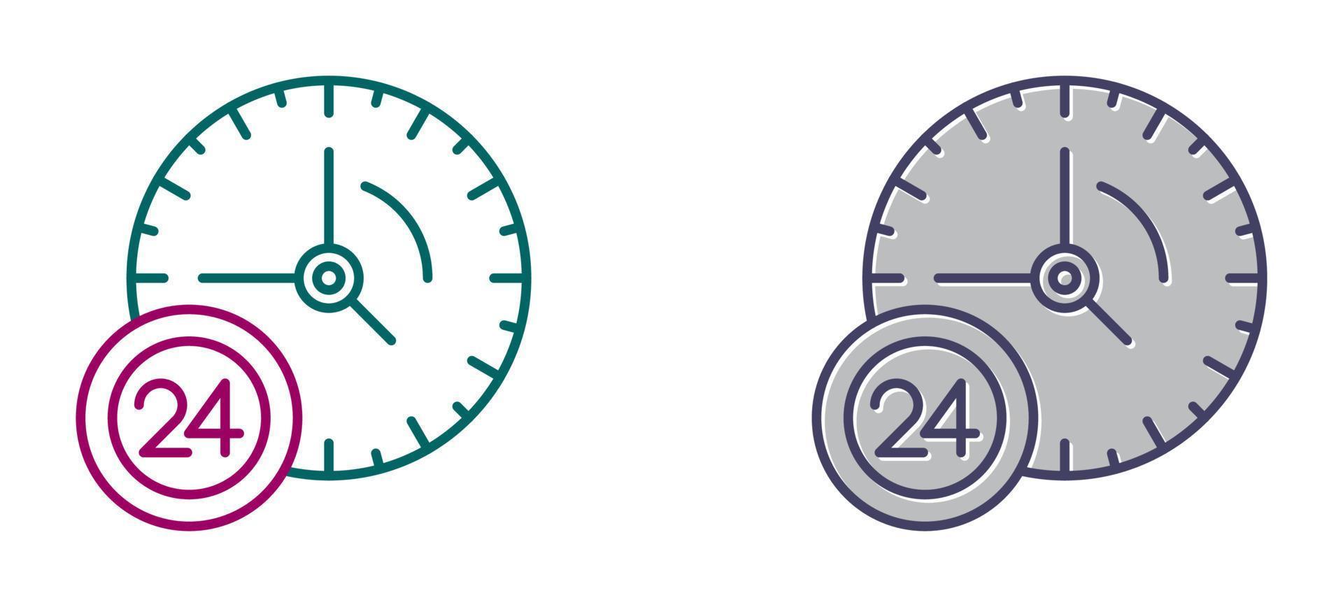 24 Hour Service Vector Icon