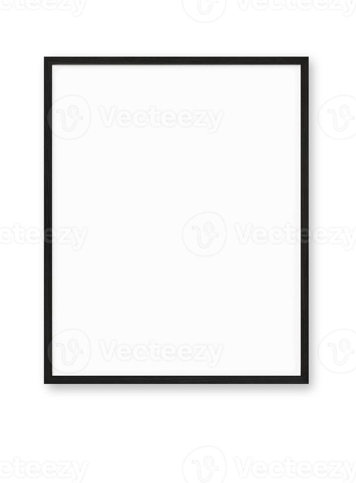 Isolated Photo Frame on White Background, Wooden Frame Mockup