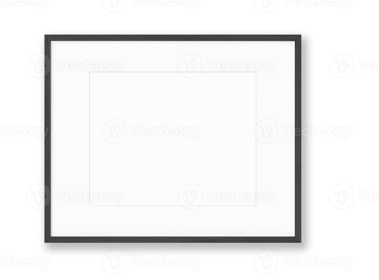 Isolated Photo Frame on White Background, Wooden Frame Mockup