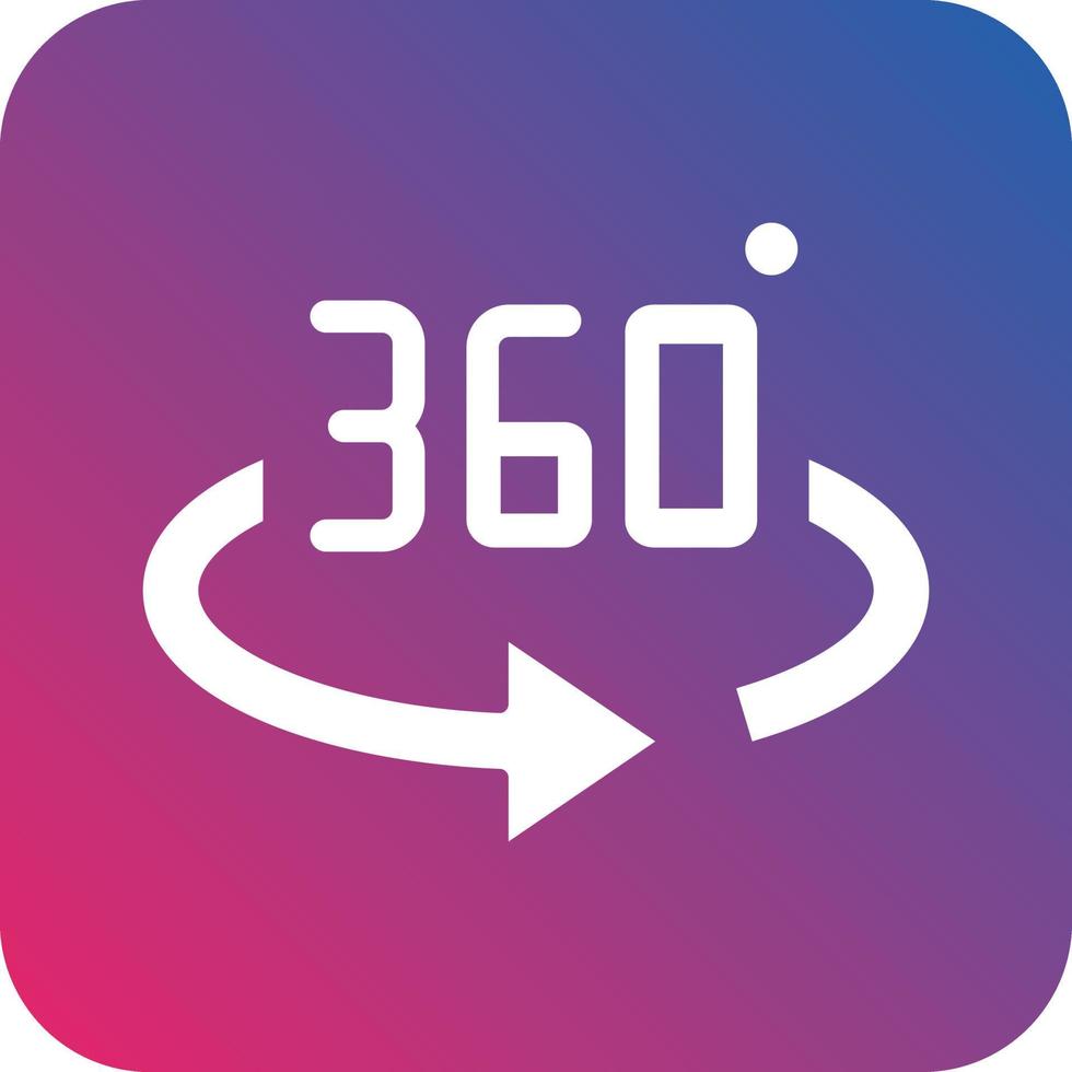 360 Degrees Icon Vector Design