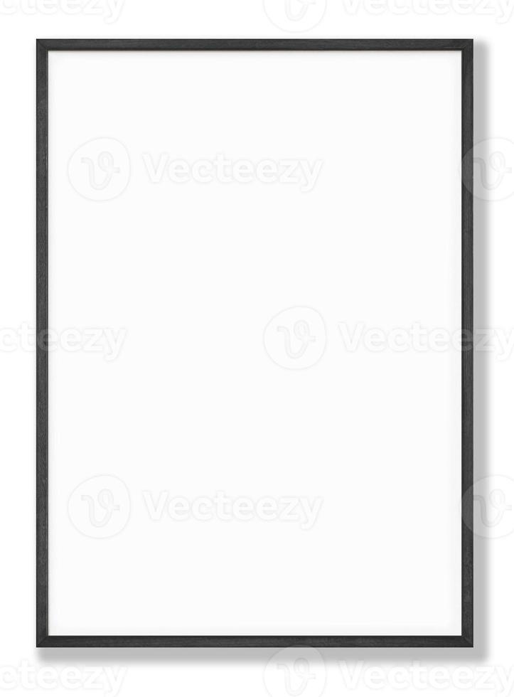 Isolated Photo Frame on White Background, Wooden Frame Mockup