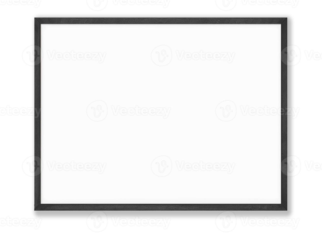 Isolated Photo Frame on White Background, Wooden Frame Mockup