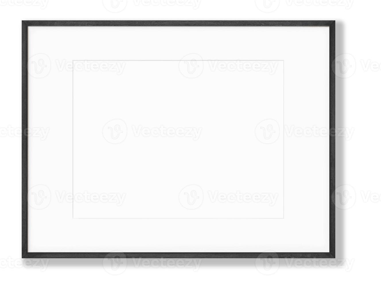 Isolated Photo Frame on White Background, Wooden Frame Mockup