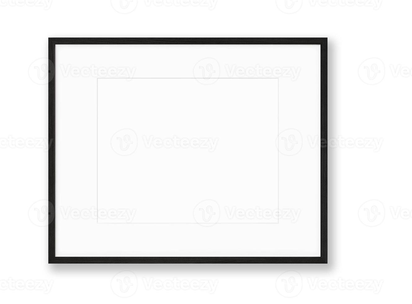 Isolated Photo Frame on White Background, Wooden Frame Mockup