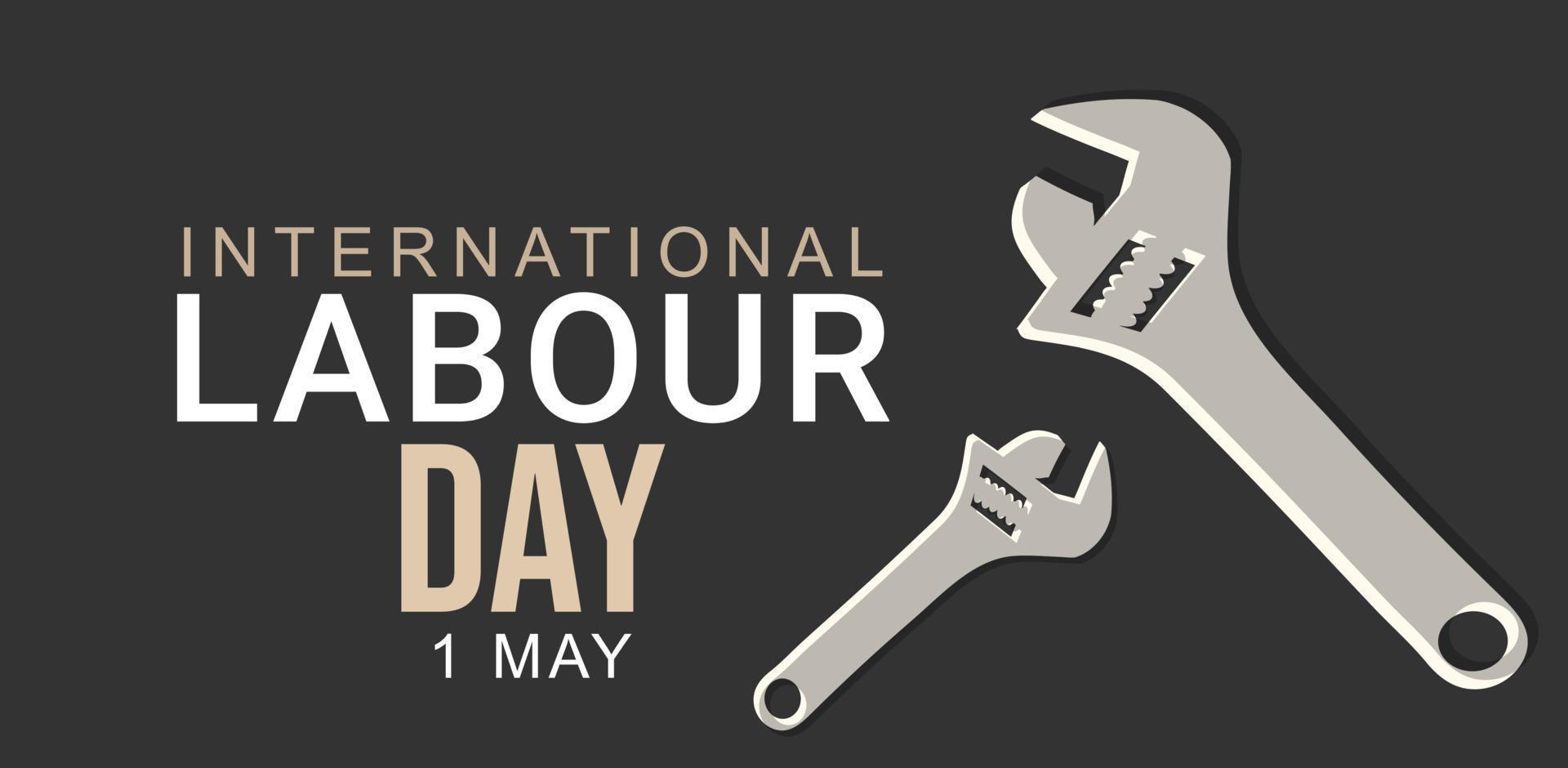 Happy Labour Day On 1 May. Template for background, banner, card, poster. vector