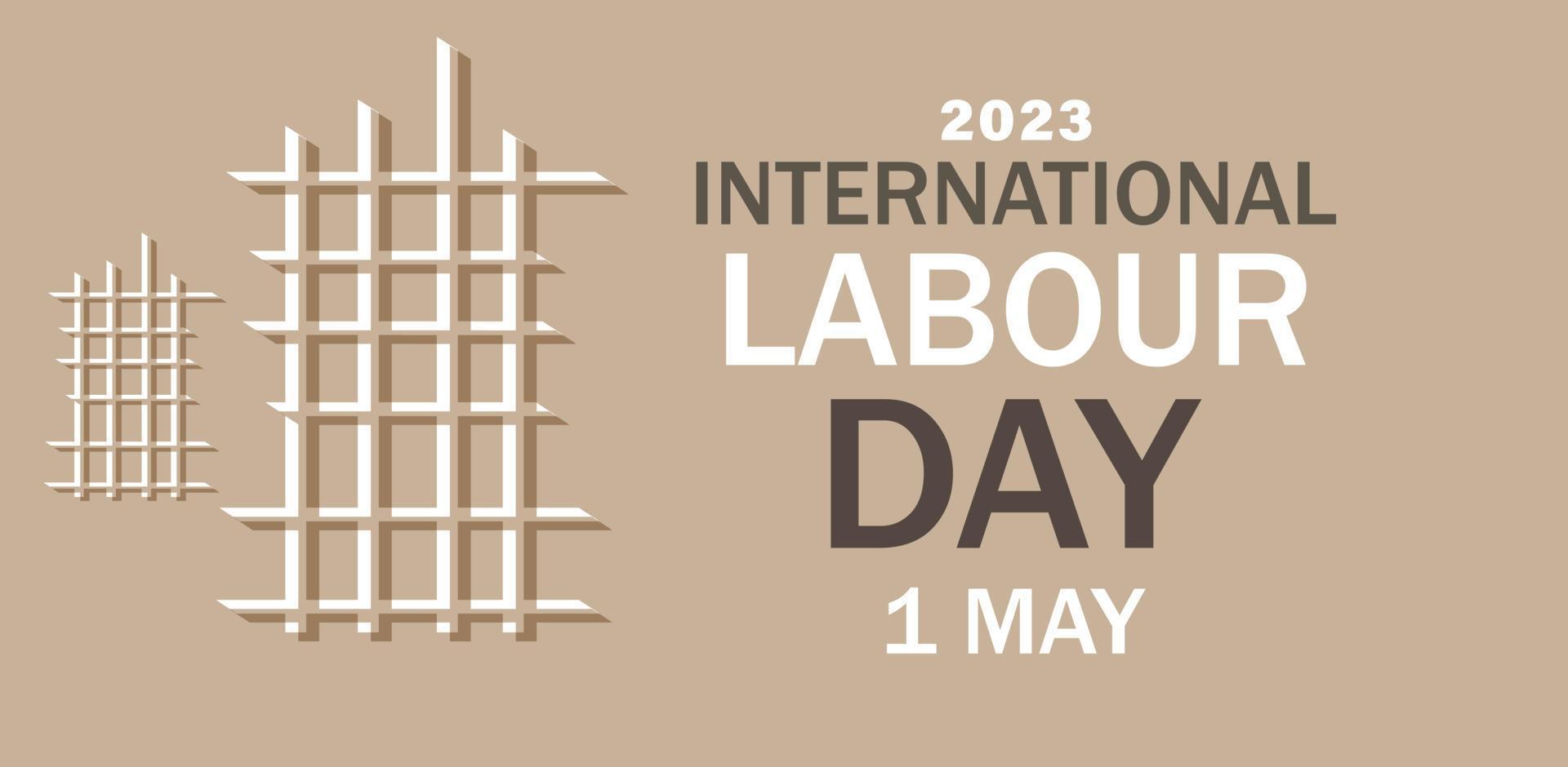Happy Labour Day On 1 May. Template for background, banner, card, poster. vector