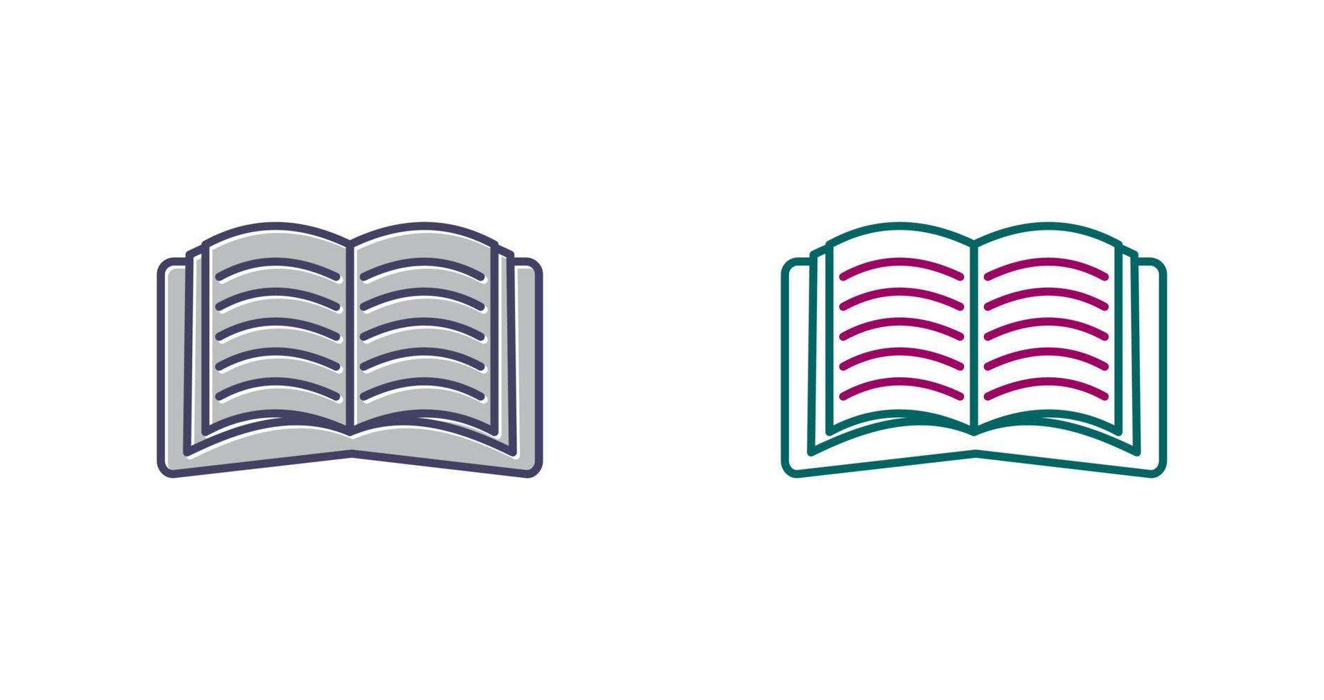 Open Book Vector Icon