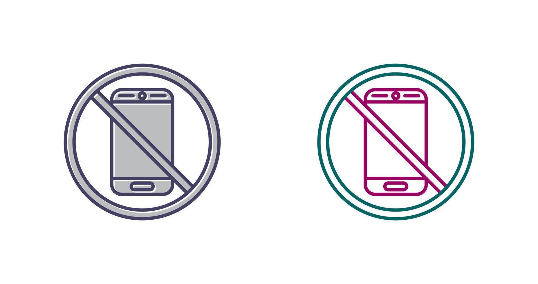 No Phone Vector Icon