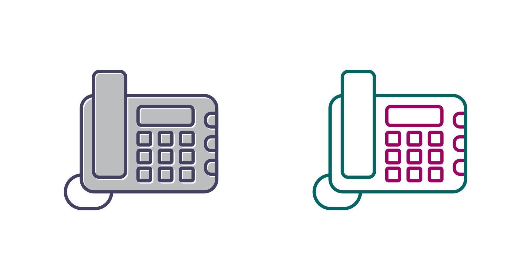 Land Line Phone Vector Icon