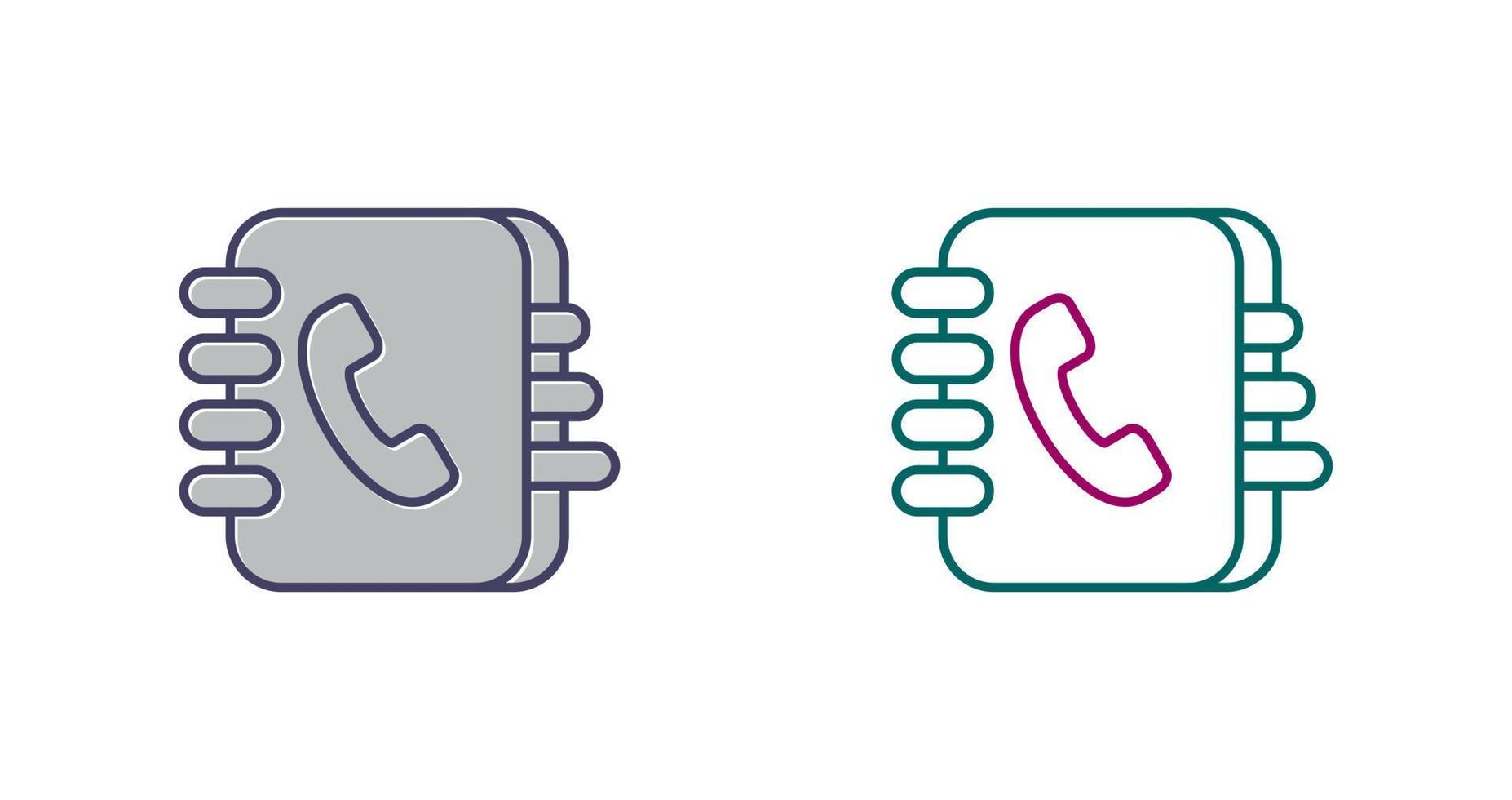 Contact Book Vector Icon