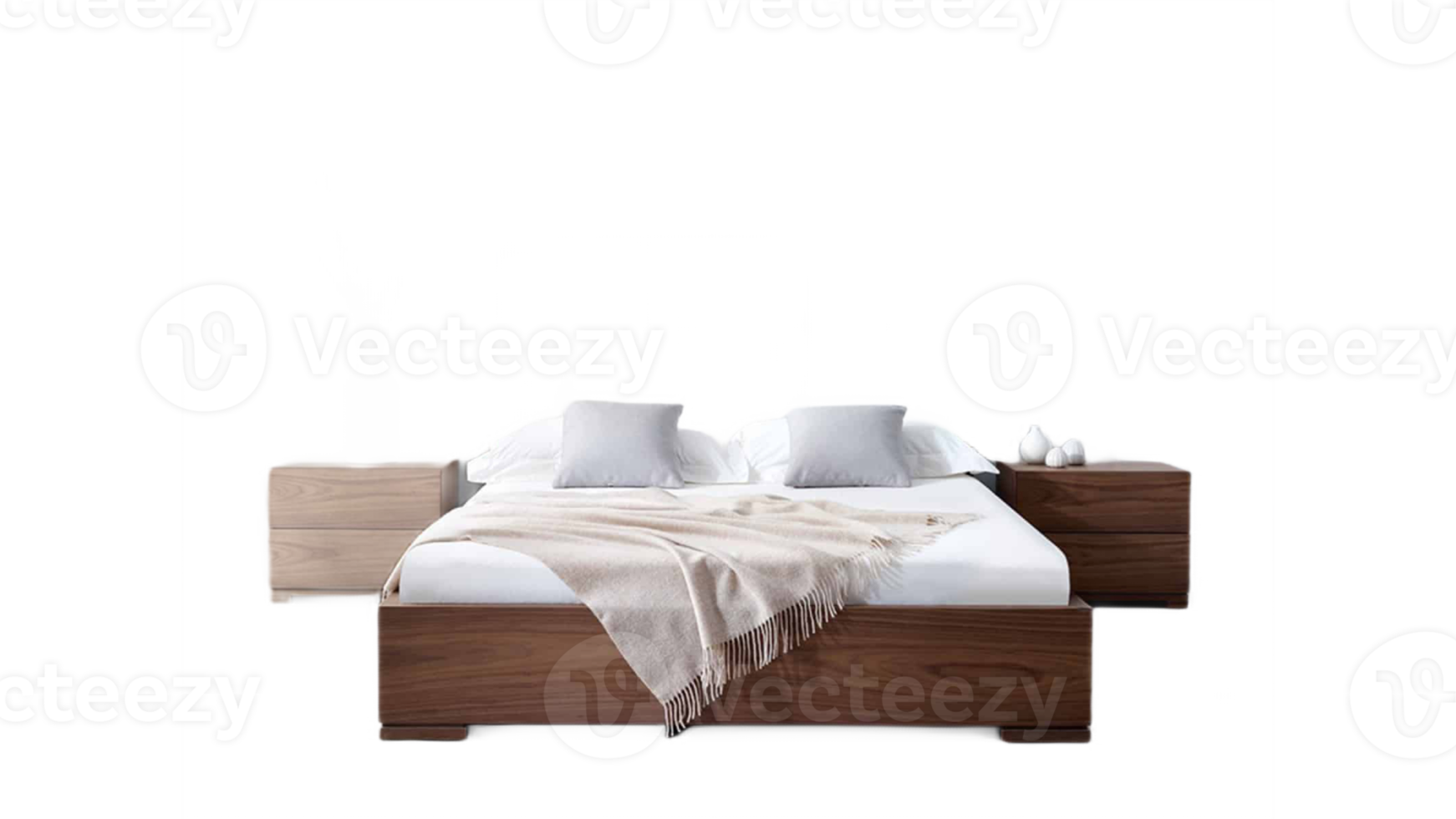 bed with pillows png