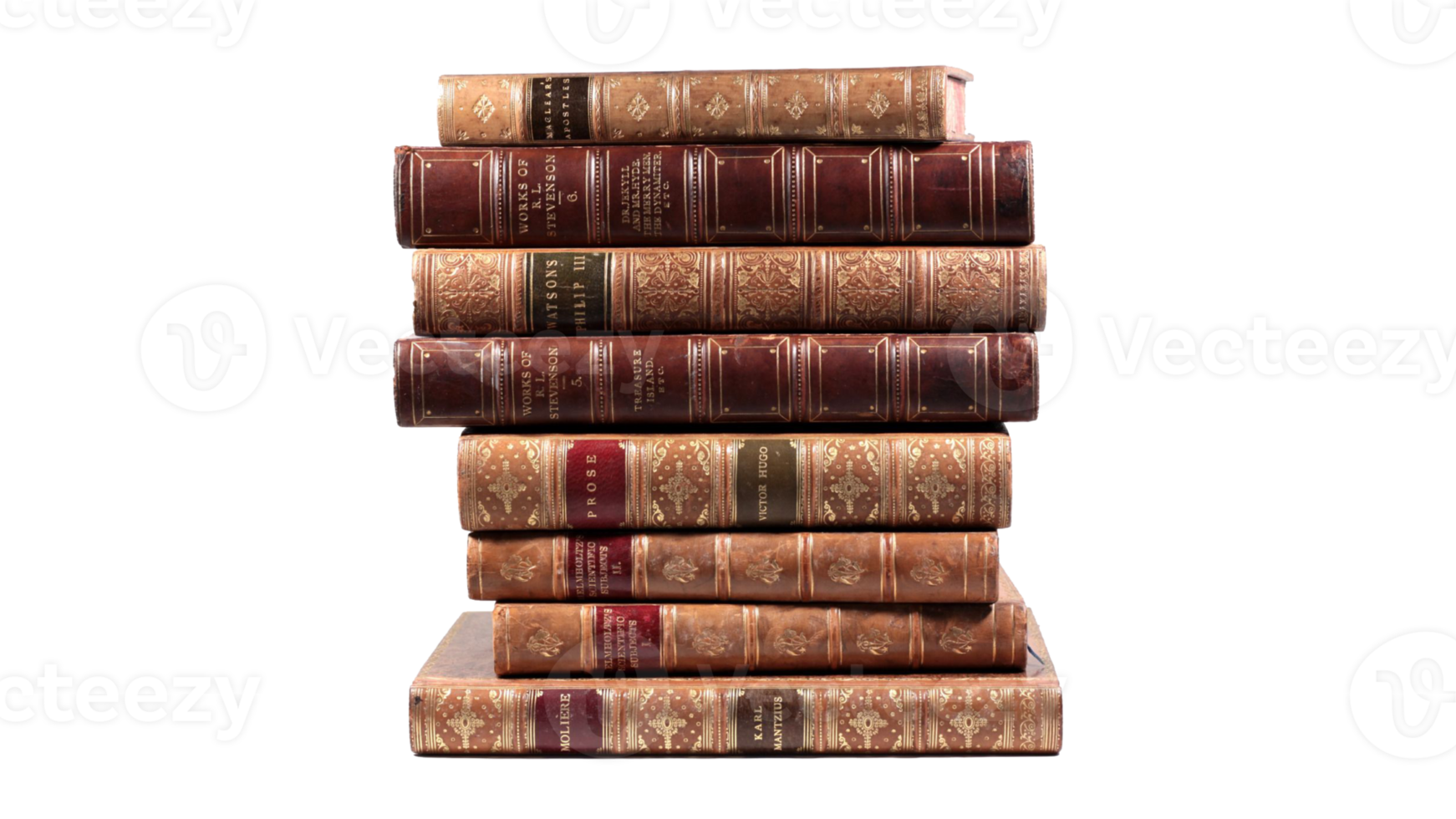 stack of old books png