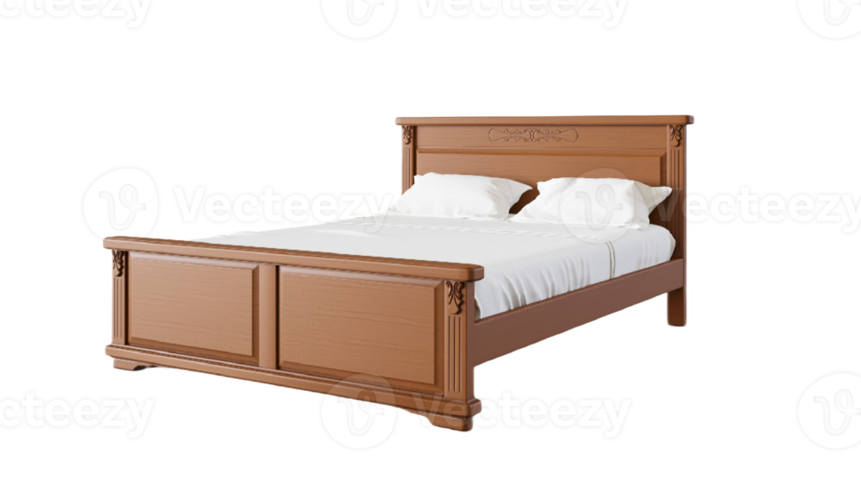 bed with pillows png