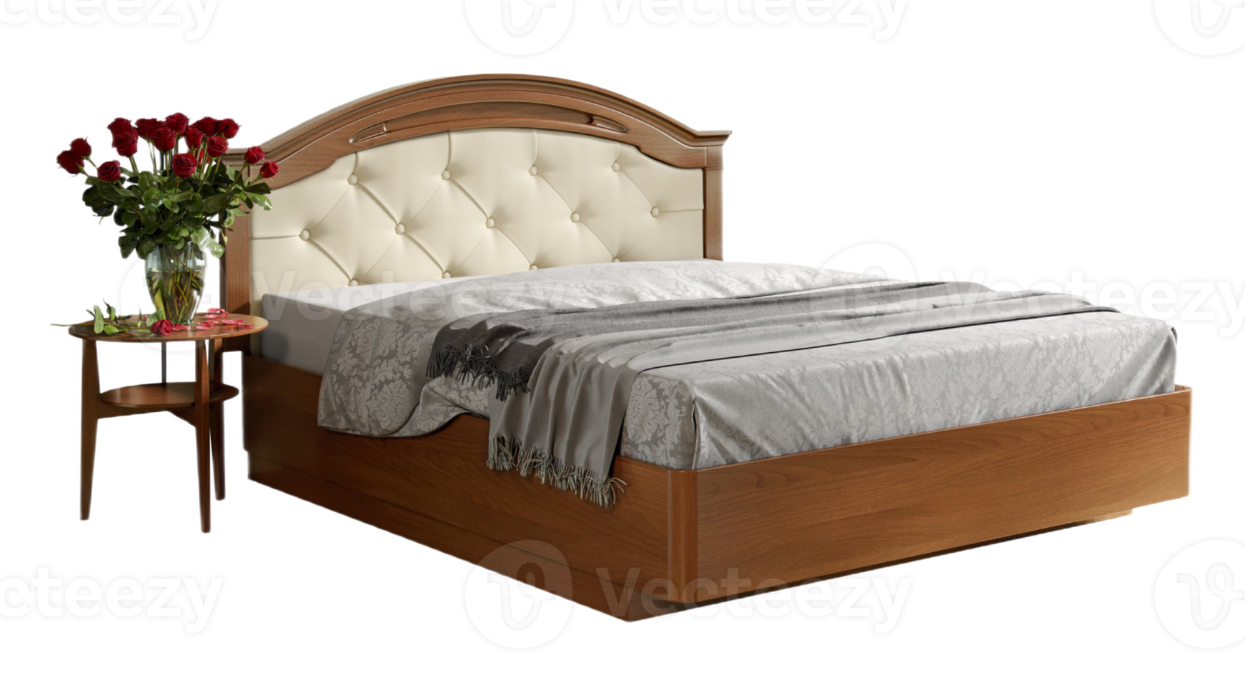 bed with pillows png