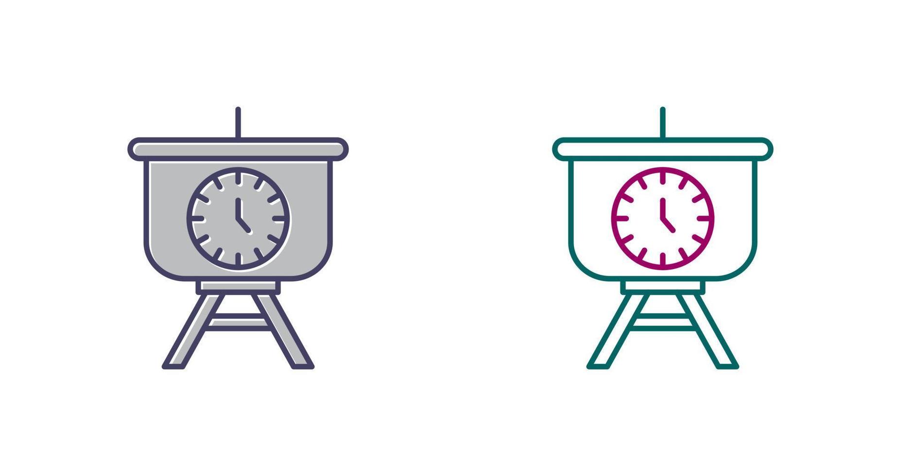 Time Manage Presentation Vector Icon