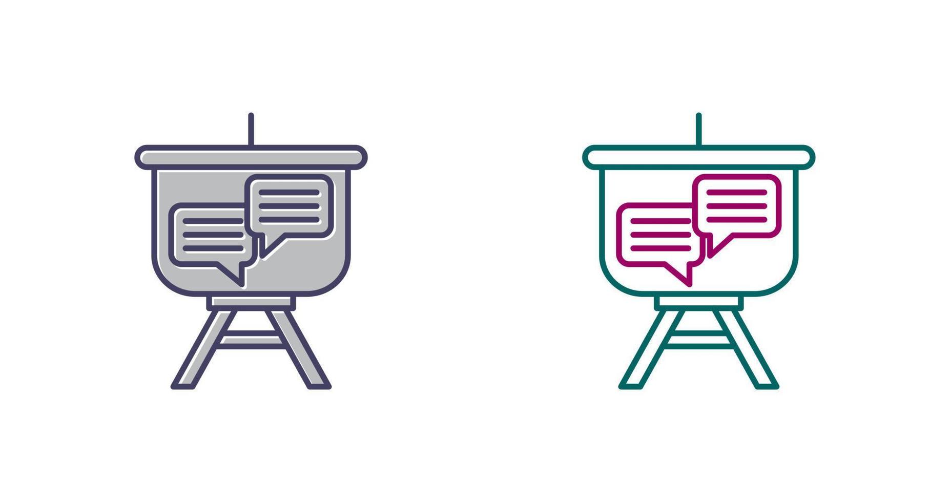 Chat Presentation Vector Icon