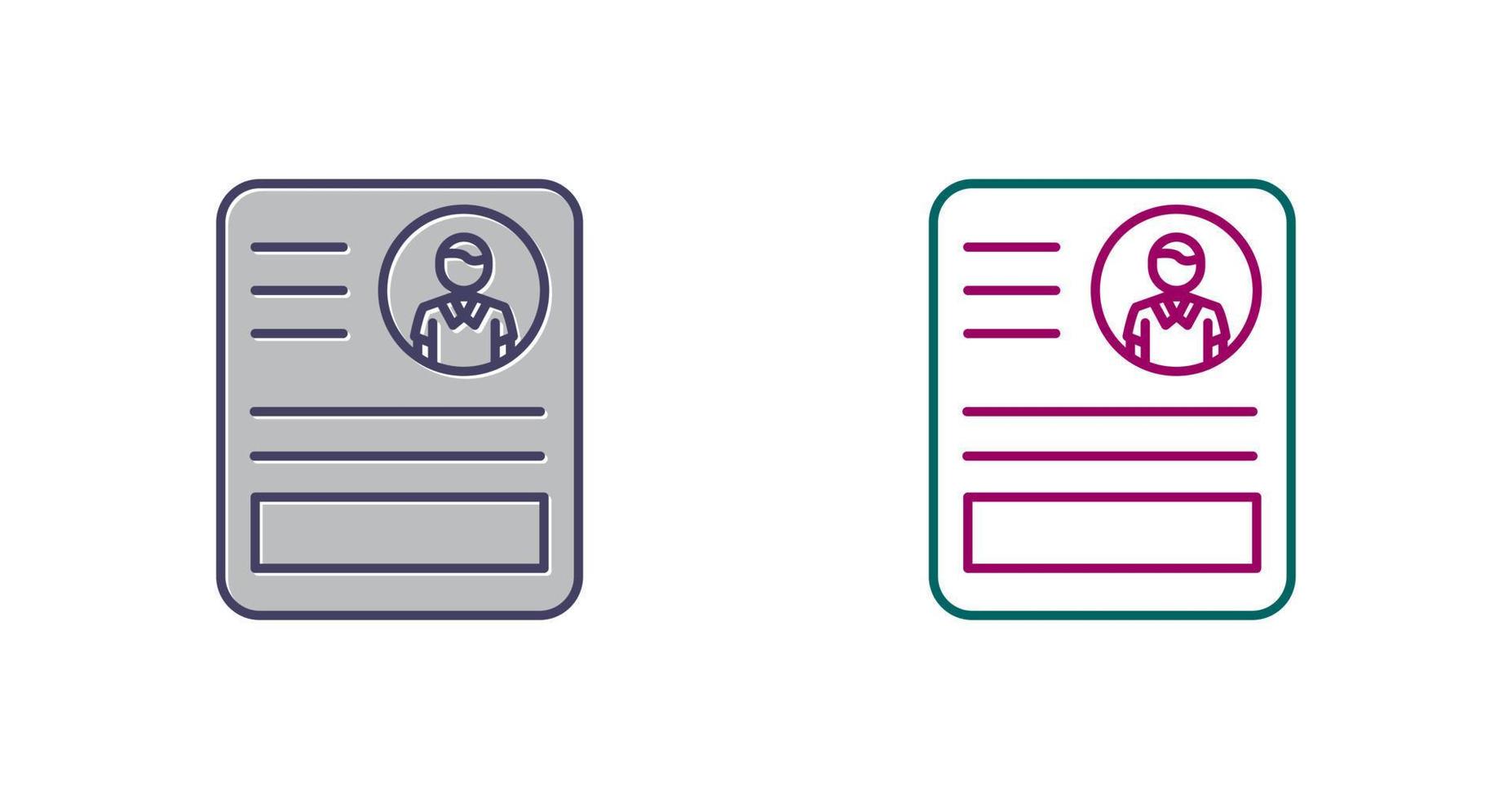 CV Vector Icon