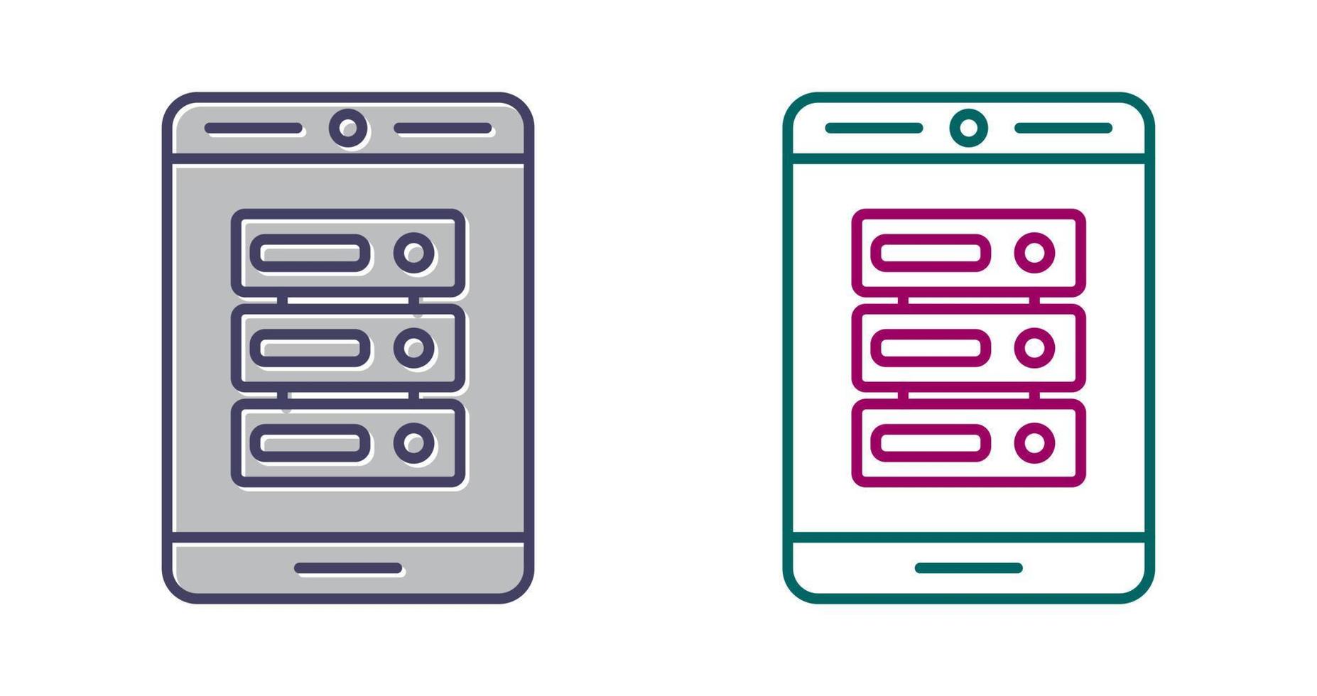 icono de vector de teléfono de datos