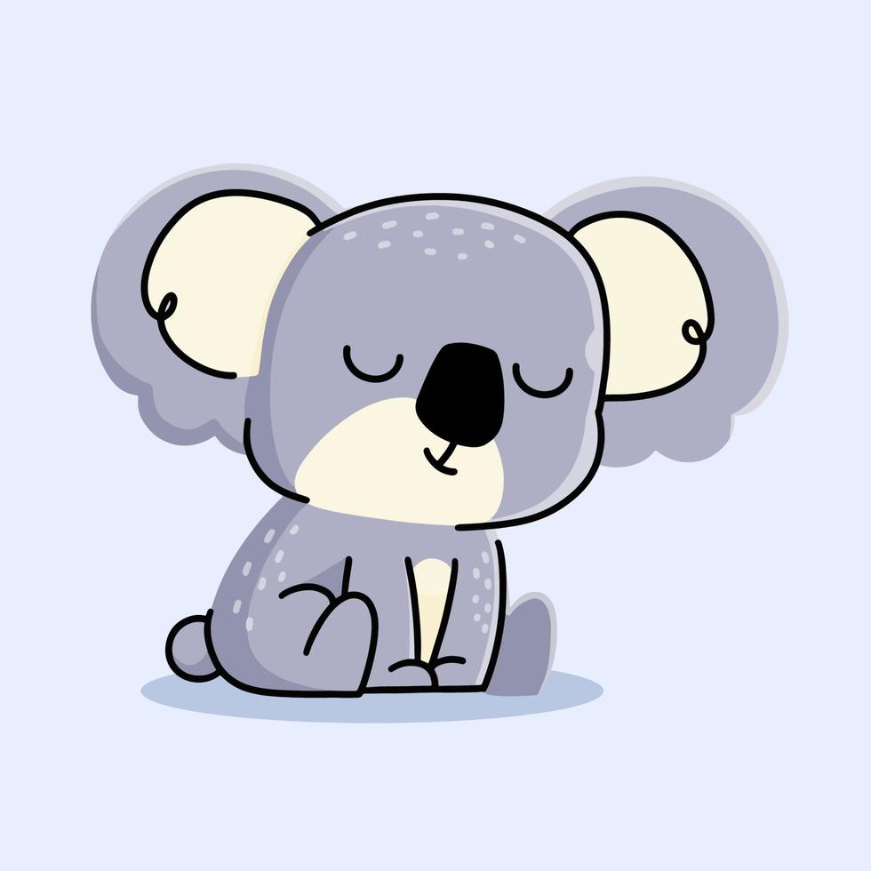 Cute Koala cartoon. vector cartoon illustration