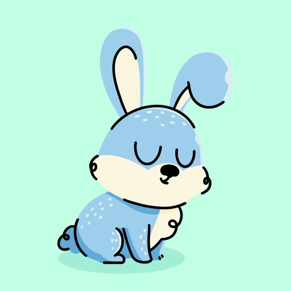 Cute Rabbit cartoon. vector cartoon illustration