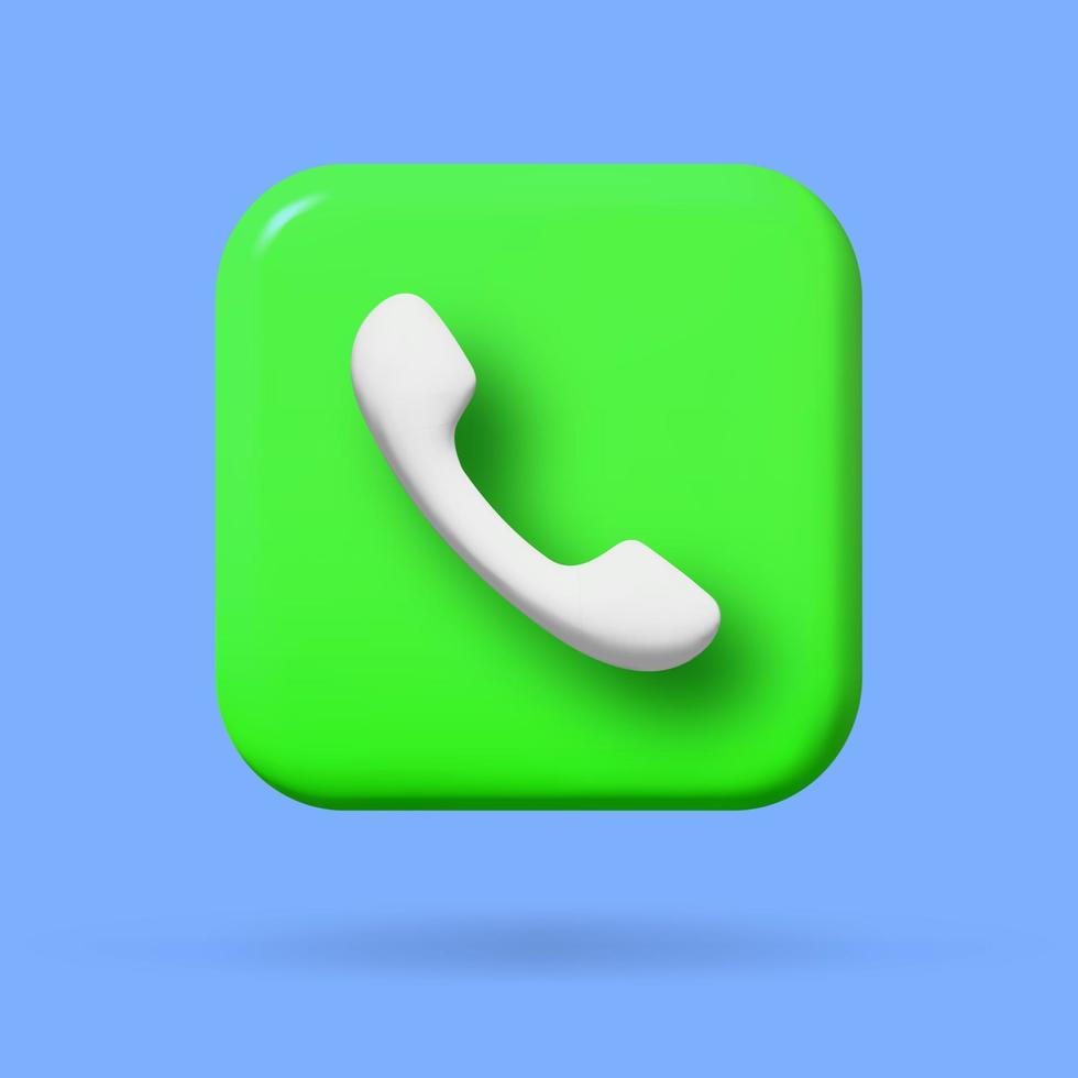 social media phone icon. 3d cartoon illustration. speech bubble vector