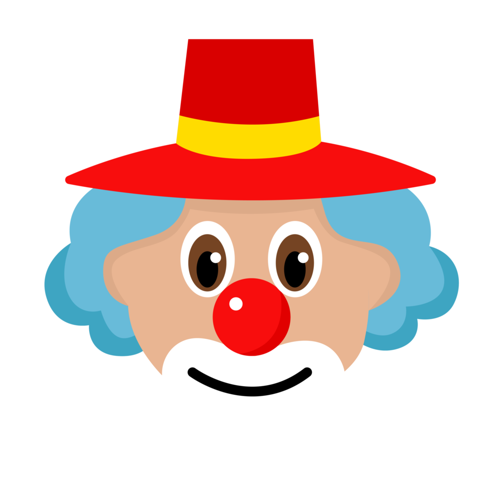 Clown Face Red Big Hat png