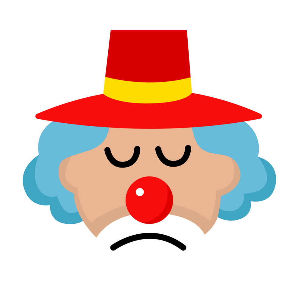 Clown Sleepy Face png