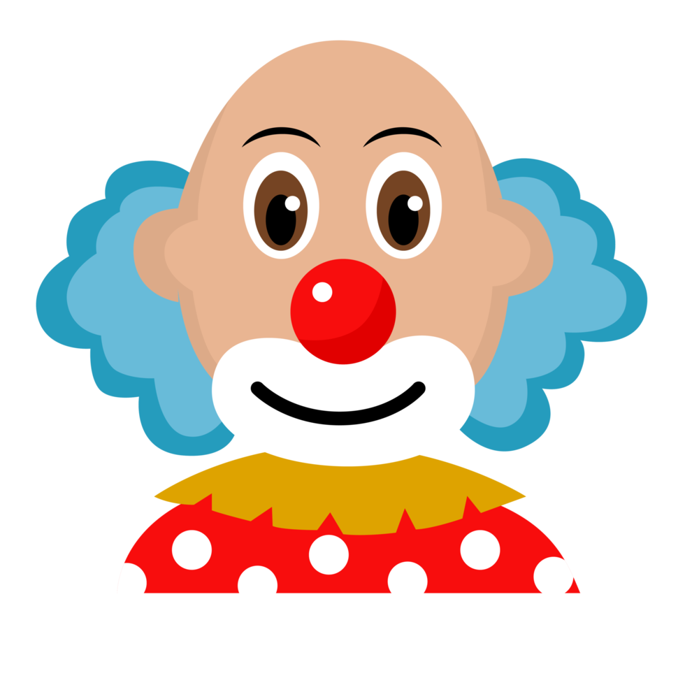 Half Bald Head Clown Face png
