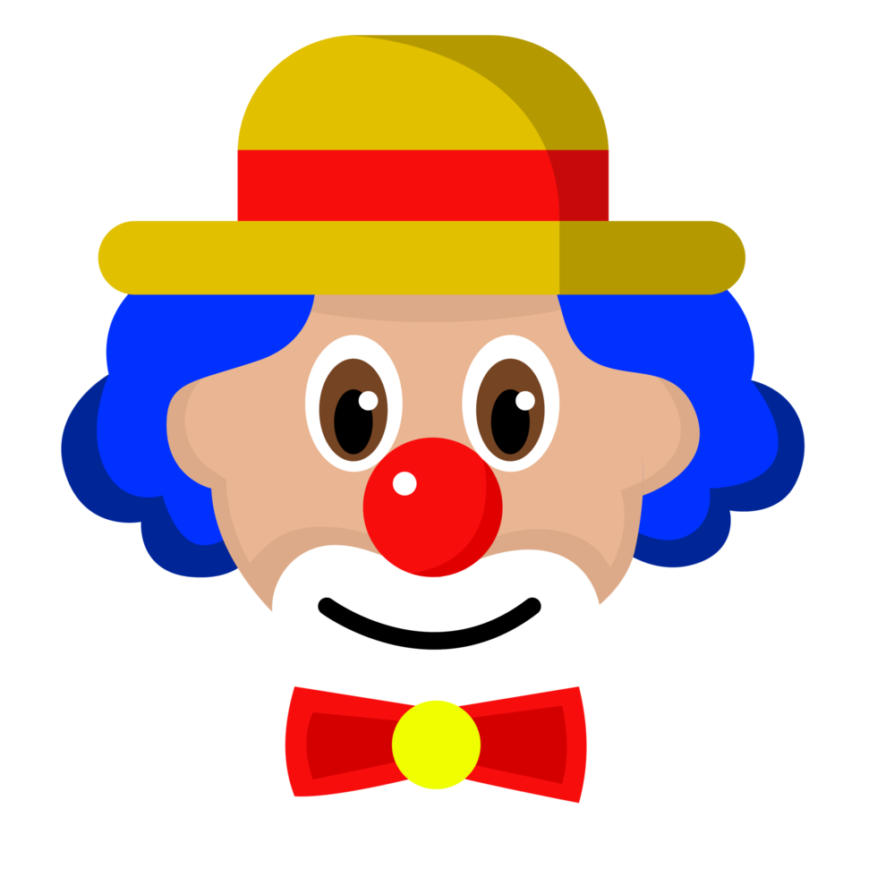 azul pelo payaso cara png