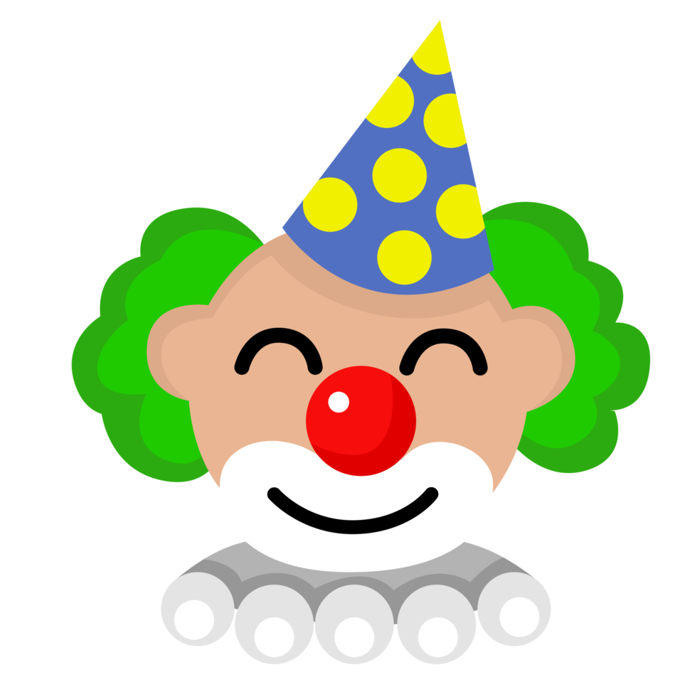 verde capelli clown viso png