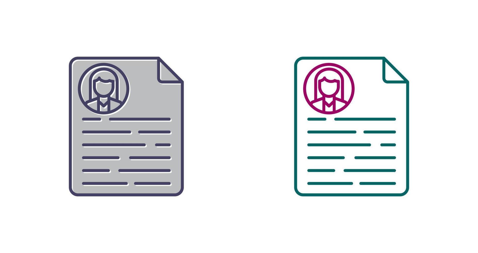CV Vector Icon