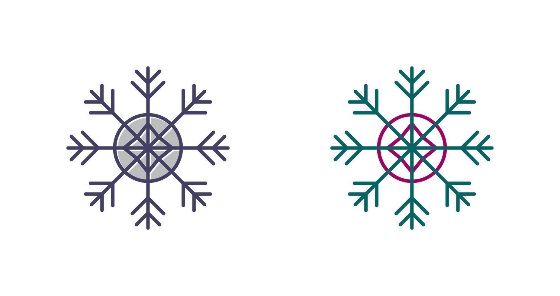 icono de vector de copo de nieve