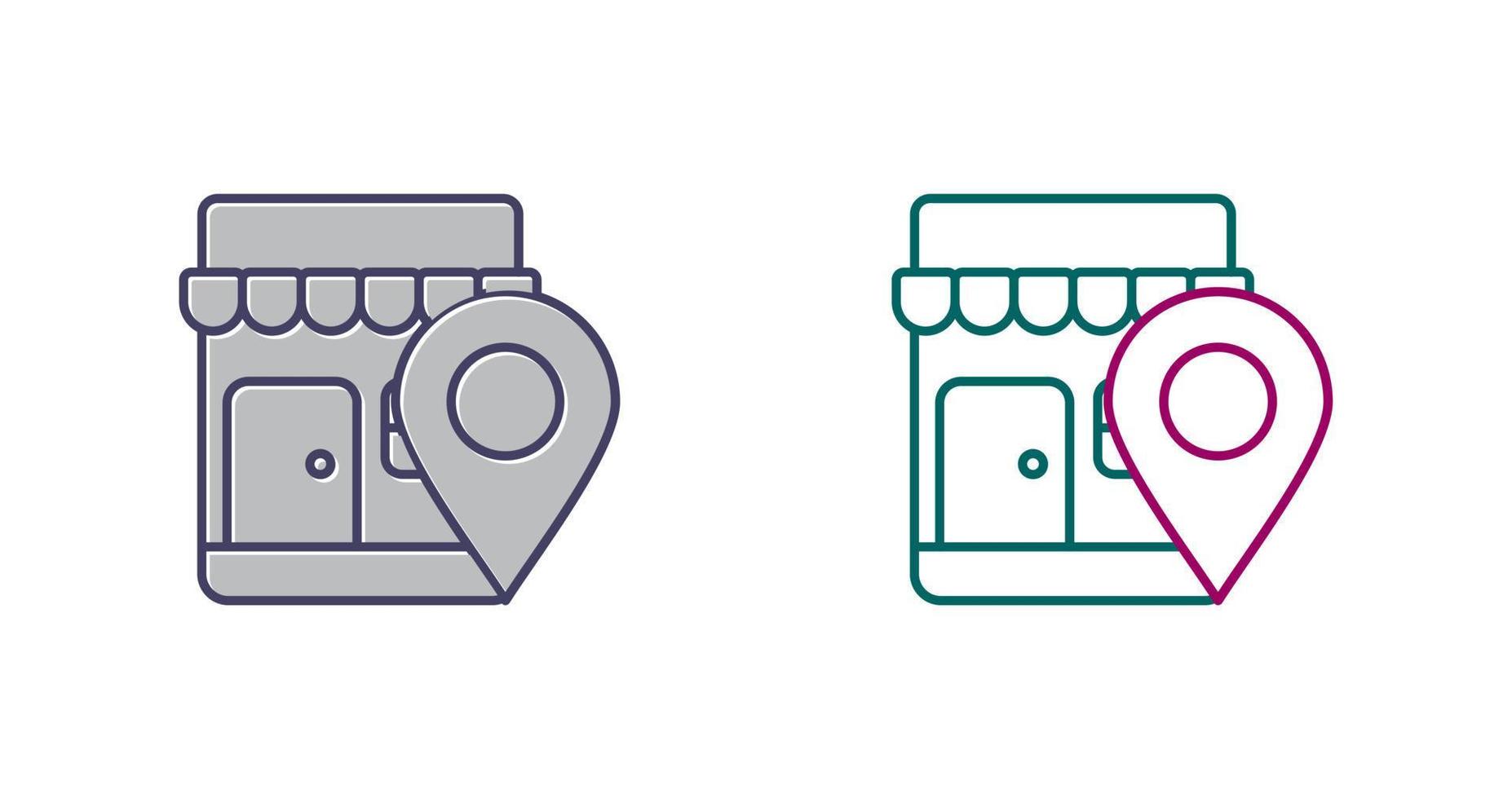 Shop Location Vector Icon