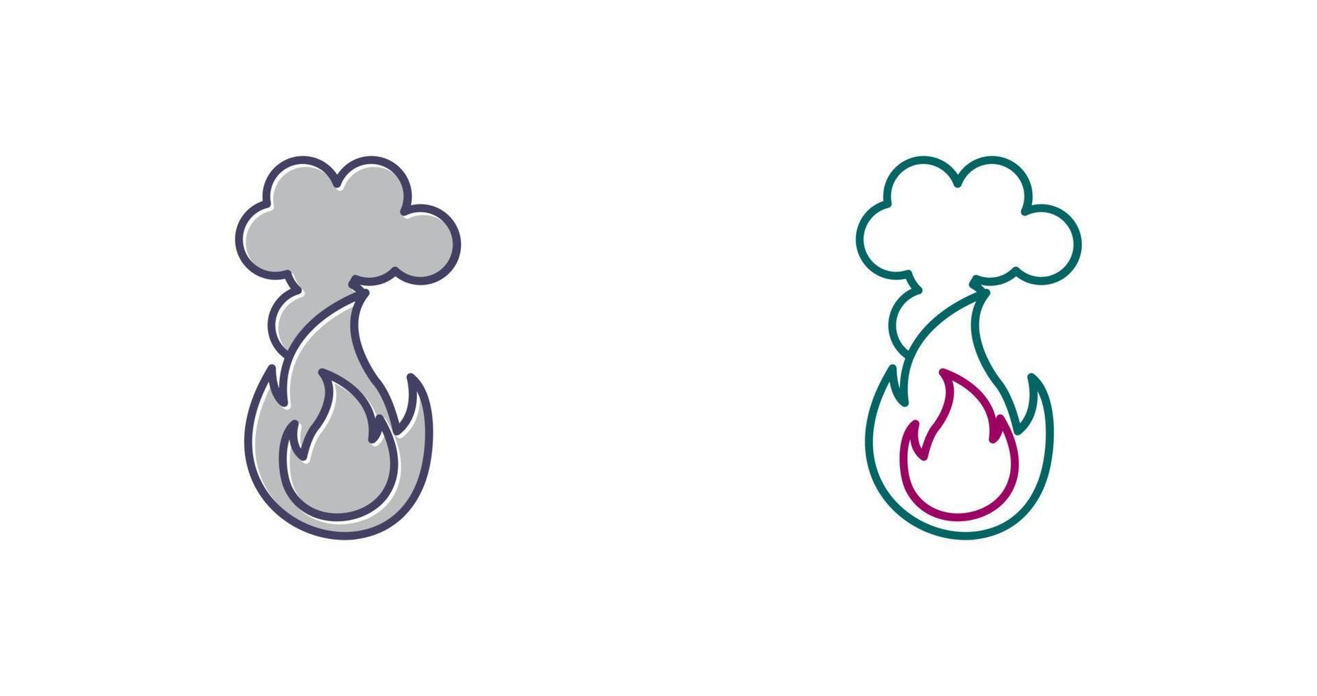 Fire Pollution Vector Icon