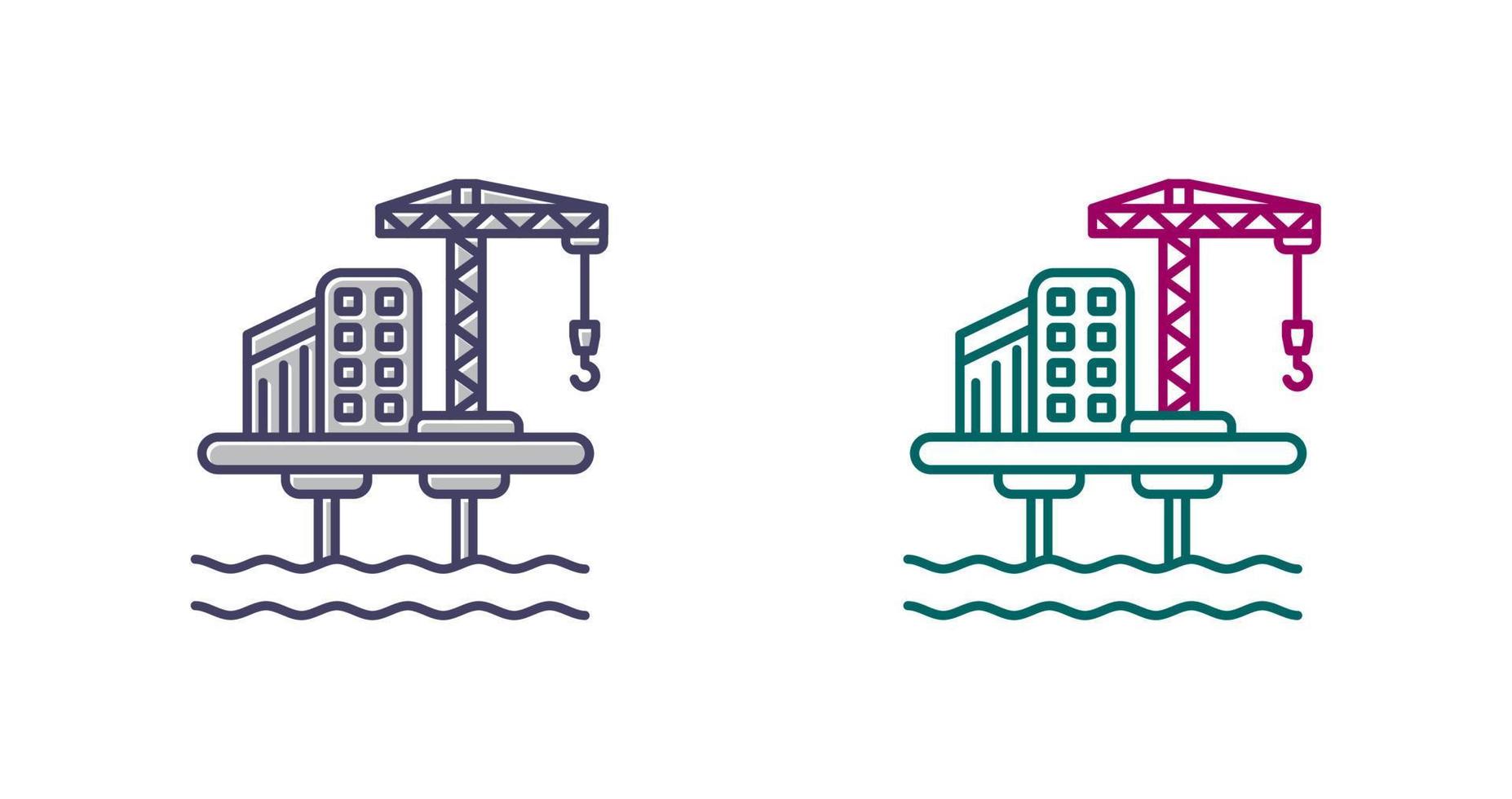 Oil Platform Vector Icon
