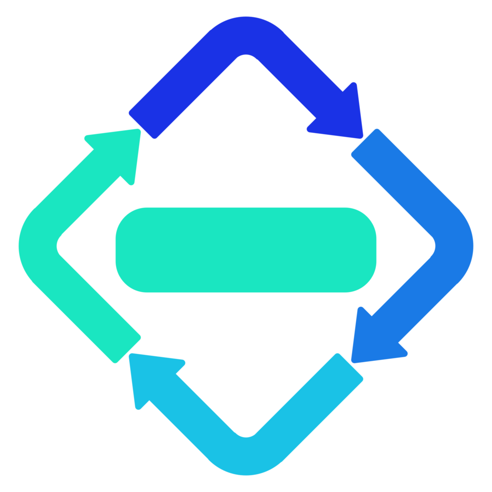 a ciclo seta e cabeçalho png