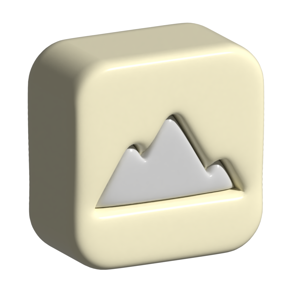 3d ikon av berg png