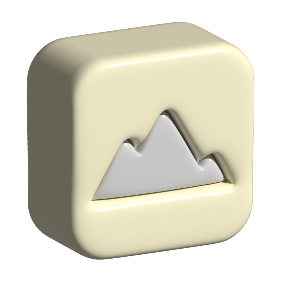 3d icône de Montagne png