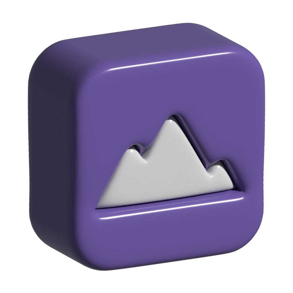 3d icon of mountain png