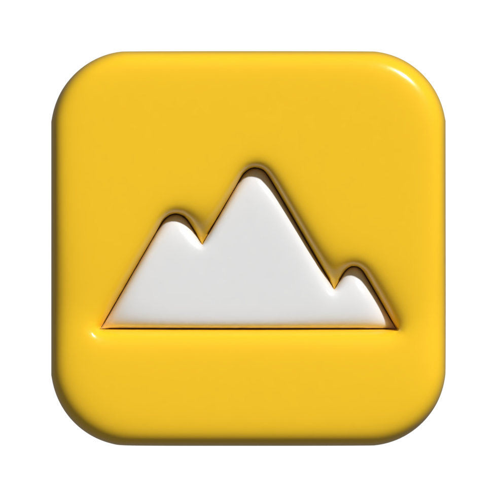3d icon of mountain png