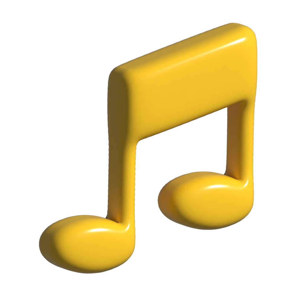 3d icono de música Nota png