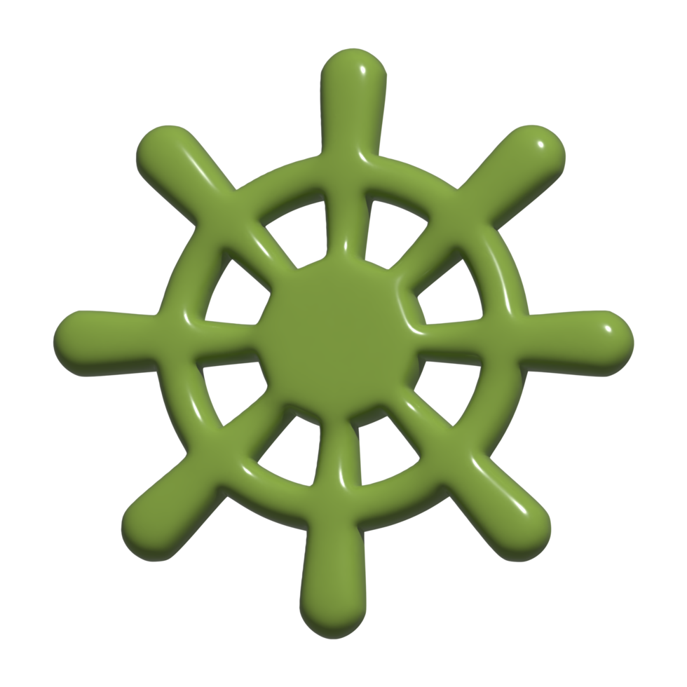 3d icon ship wheel png