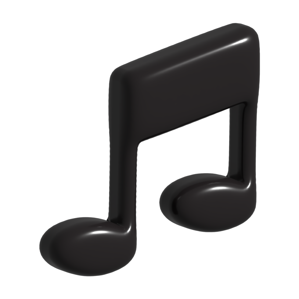 3d icon of music note png