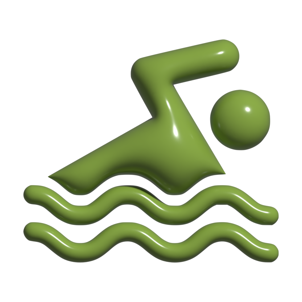 3d icon of swim png