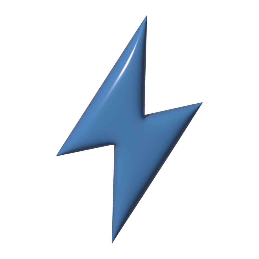 3d icon lightning png