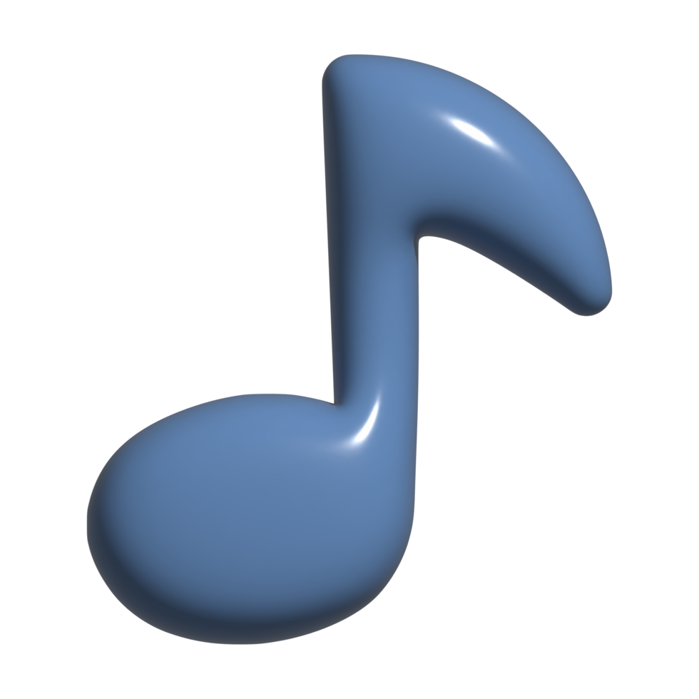 3d icono música Nota png