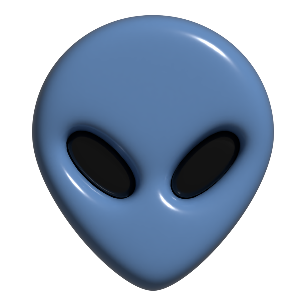 3d icône extraterrestre, monstre png