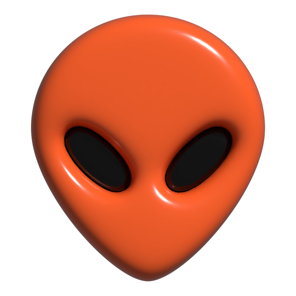 3d icône extraterrestre, monstre png